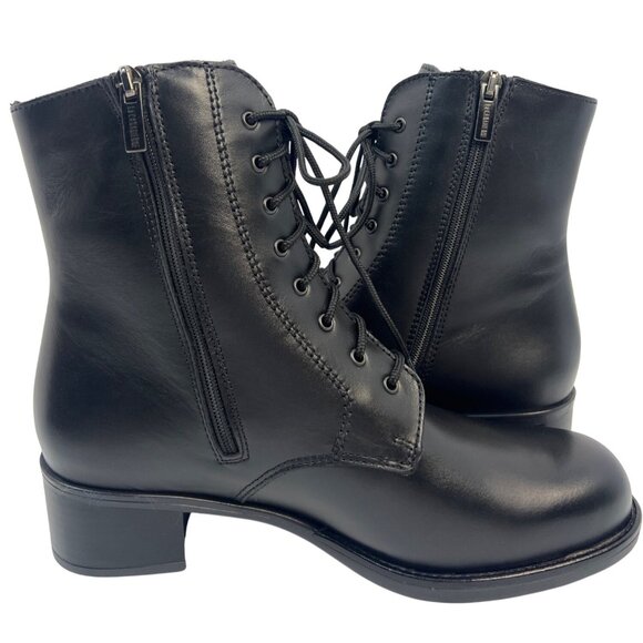 La Canadienne Women's Palmina Combat Boot,Black Leather 8 W US - Picture 3 of 11